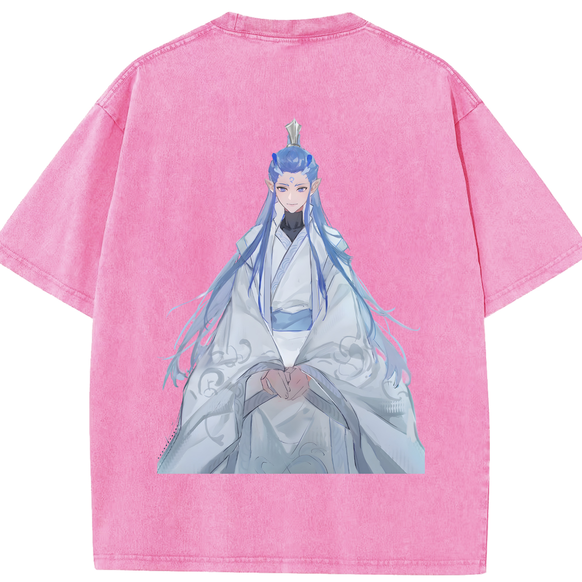 （画像用） Ne Zha 2 ナタ 魔童の大暴れ 綿100% ヴィンテージ風 半袖Tシャツ（背面プリント）